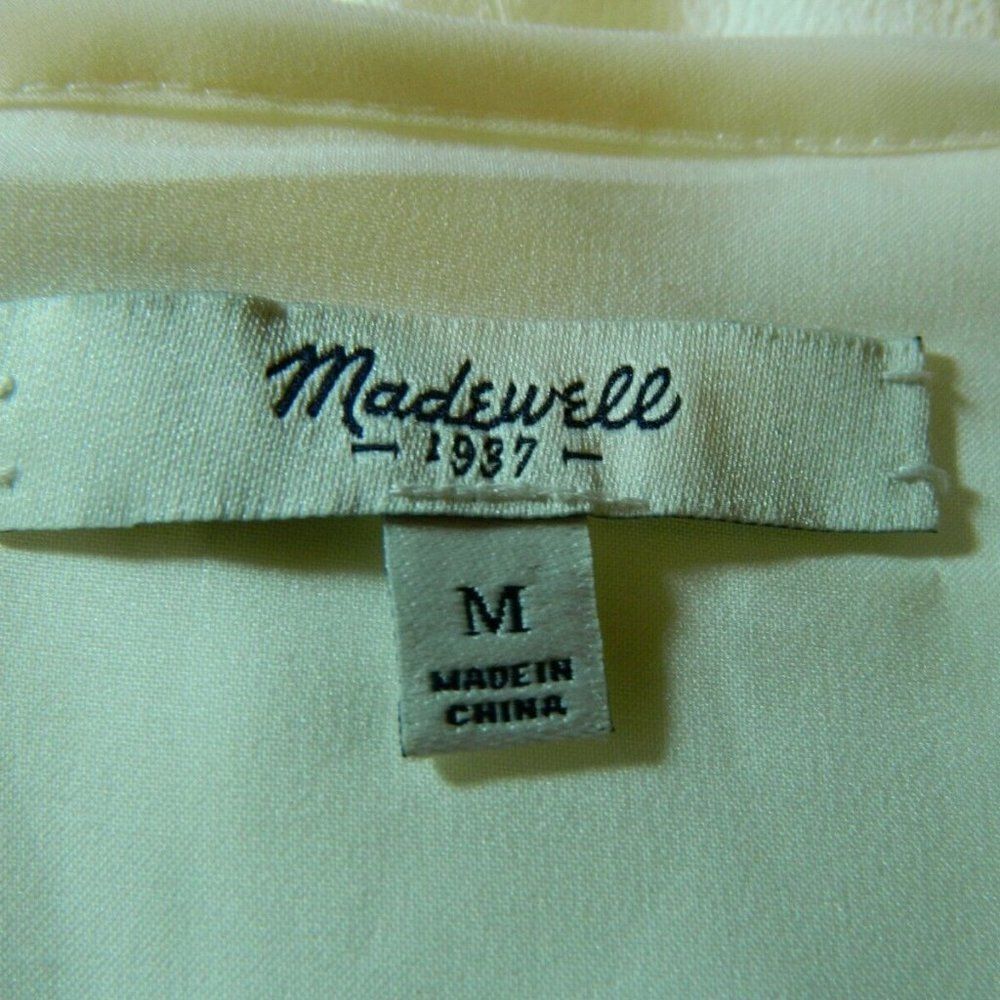 Madewell Maxi Dress White Sheer Panels Medium - Picture 8 of 8